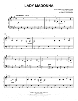 page one of Lady Madonna [Classical version] (arr. Phillip Keveren) (Easy Piano)