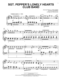 page one of Sgt. Pepper's Lonely Hearts Club Band [Classical version] (arr. Phillip Keveren) (Easy Piano)