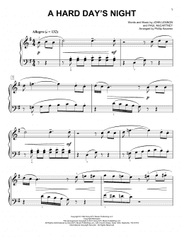 page one of A Hard Day's Night [Classical version] (arr. Phillip Keveren) (Easy Piano)