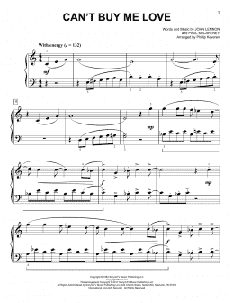 page one of Can't Buy Me Love [Classical version] (arr. Phillip Keveren) (Easy Piano)