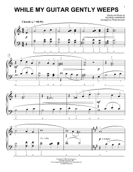 page one of While My Guitar Gently Weeps [Classical version] (arr. Phillip Keveren) (Easy Piano)