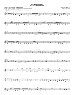 page one of We Meet Again (Lead Sheet / Fake Book)