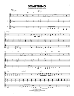 page one of Something (Guitar Ensemble)