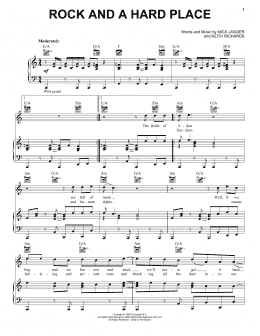 page one of Rock And A Hard Place (Piano, Vocal & Guitar Chords (Right-Hand Melody))