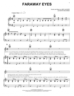 page one of Faraway Eyes (Piano, Vocal & Guitar Chords (Right-Hand Melody))