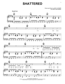 page one of Shattered (Piano, Vocal & Guitar Chords (Right-Hand Melody))
