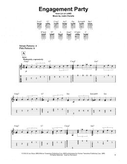 page one of Engagement Party (Easy Guitar Tab)