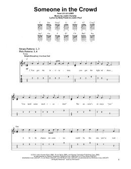page one of Someone In The Crowd (Easy Guitar Tab)