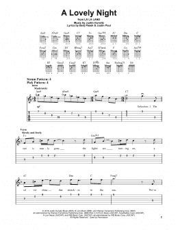 page one of A Lovely Night (Easy Guitar Tab)