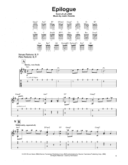 page one of Epilogue (Easy Guitar Tab)