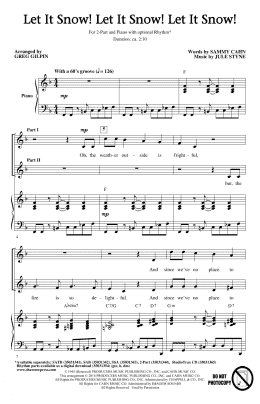 page one of Let It Snow! Let It Snow! Let It Snow! (arr. Greg Gilpin) (2-Part Choir)