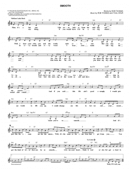 page one of Smooth (feat. Rob Thomas) (Lead Sheet / Fake Book)