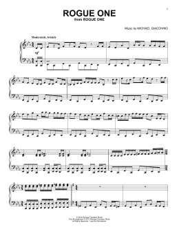 page one of Rogue One (Piano Solo)