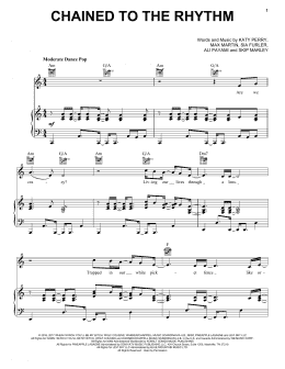page one of Chained To The Rhythm (Piano, Vocal & Guitar Chords (Right-Hand Melody))