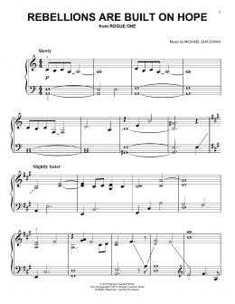 page one of Rebellions Are Built On Hope (Easy Piano)