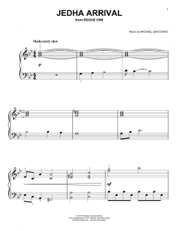 page one of Jedha Arrival (Easy Piano)