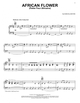 page one of African Flower (Petite Fleur Africaine) (Piano, Vocal & Guitar Chords (Right-Hand Melody))