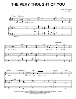 page one of The Very Thought Of You (Piano & Vocal)