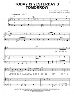 page one of Today Is Yesterday's Tomorrow (Piano & Vocal)