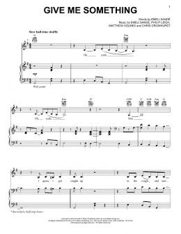 page one of Give Me Something (Piano, Vocal & Guitar Chords (Right-Hand Melody))