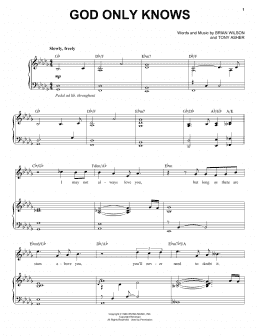 page one of God Only Knows (Piano & Vocal)