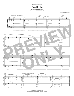 page one of Postlude (A Remembrance) (Educational Piano)