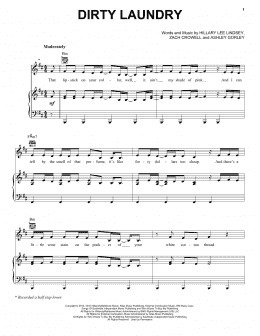 page one of Dirty Laundry (Piano, Vocal & Guitar Chords (Right-Hand Melody))
