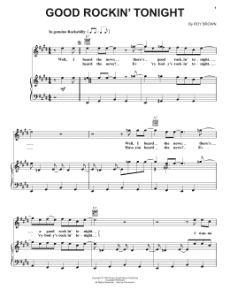page one of Good Rockin' Tonight (Piano, Vocal & Guitar Chords (Right-Hand Melody))