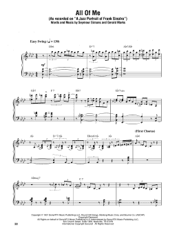 page one of All Of Me (Piano Transcription)