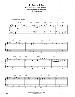 page one of If I Were A Bell (Piano Transcription)