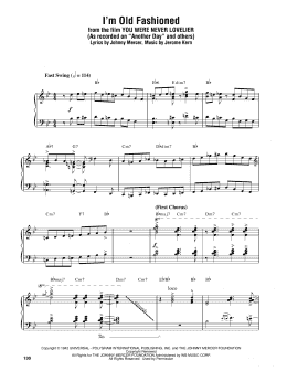 page one of I'm Old Fashioned (Piano Transcription)