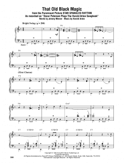 page one of That Old Black Magic (Piano Transcription)