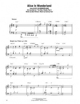 page one of Main Title (Alice In Wonderland) (Piano Transcription)
