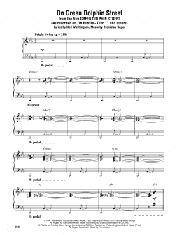 page one of On Green Dolphin Street (Piano Transcription)