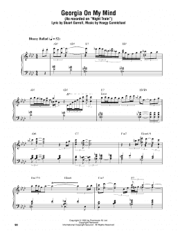 page one of Georgia On My Mind (Piano Transcription)