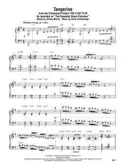 page one of Tangerine (Piano Transcription)