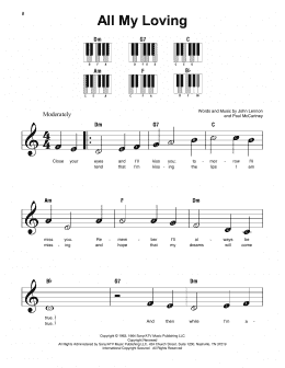 page one of All My Loving (Super Easy Piano)