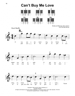page one of Can't Buy Me Love (Super Easy Piano)