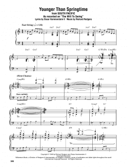 page one of Younger Than Springtime (Piano Transcription)