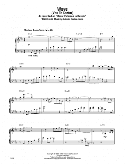page one of Wave (Piano Transcription)