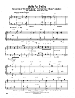 page one of Waltz For Debby (Piano Transcription)