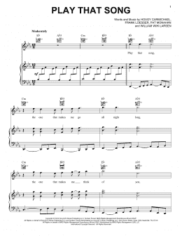 page one of Play That Song (Piano, Vocal & Guitar Chords (Right-Hand Melody))