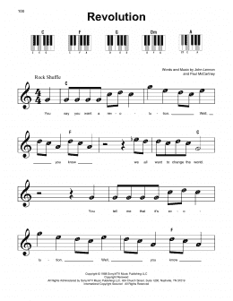 page one of Revolution (Super Easy Piano)