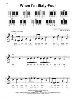 page one of When I'm Sixty-Four (Super Easy Piano)