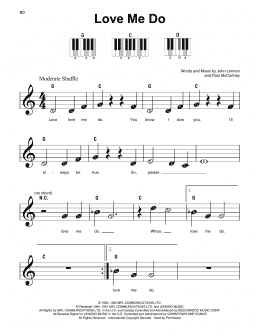 page one of Love Me Do (Super Easy Piano)