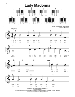 page one of Lady Madonna (Super Easy Piano)