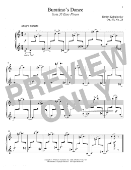 page one of Buratino's Dance (Piano Solo)