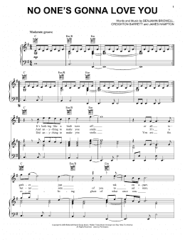 page one of No One's Gonna Love You (Piano, Vocal & Guitar Chords (Right-Hand Melody))