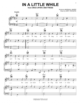 page one of In A Little While (Piano, Vocal & Guitar Chords (Right-Hand Melody))