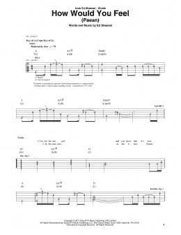 page one of How Would You Feel (Paean) (Guitar Rhythm Tab)